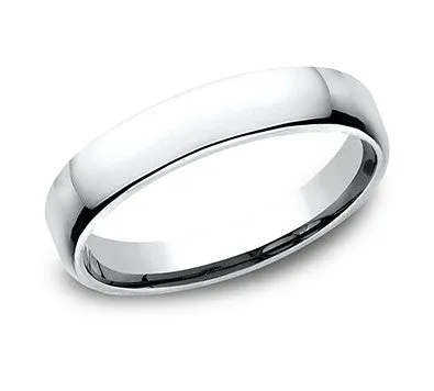 18K White Gold Classic Men's Designer Wedding Band, Heavy Fit | 4.5mm