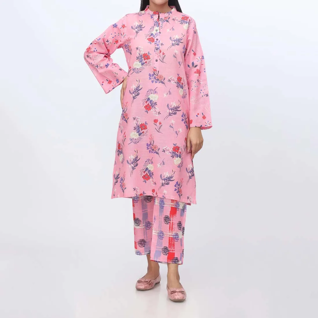 2PC- Printed Khaddar Suit PW9027