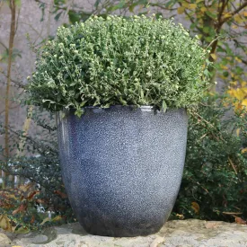 40cm Egg Planter Ash Grey Glazed Plant Pot