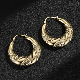 50mm Gold Filled Round Gypsy Hoop Lightweight Earrings