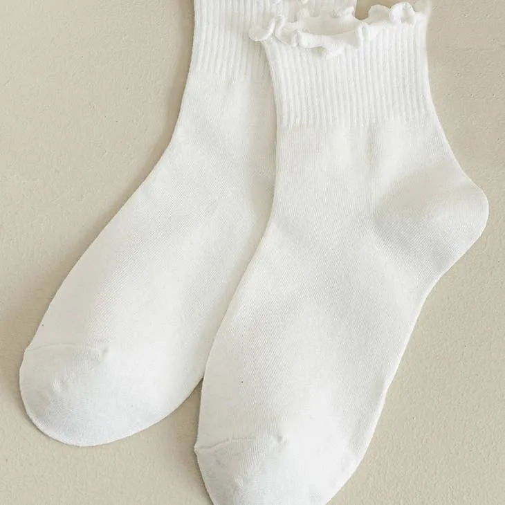 Accity Ruffle Mini Crew Socks