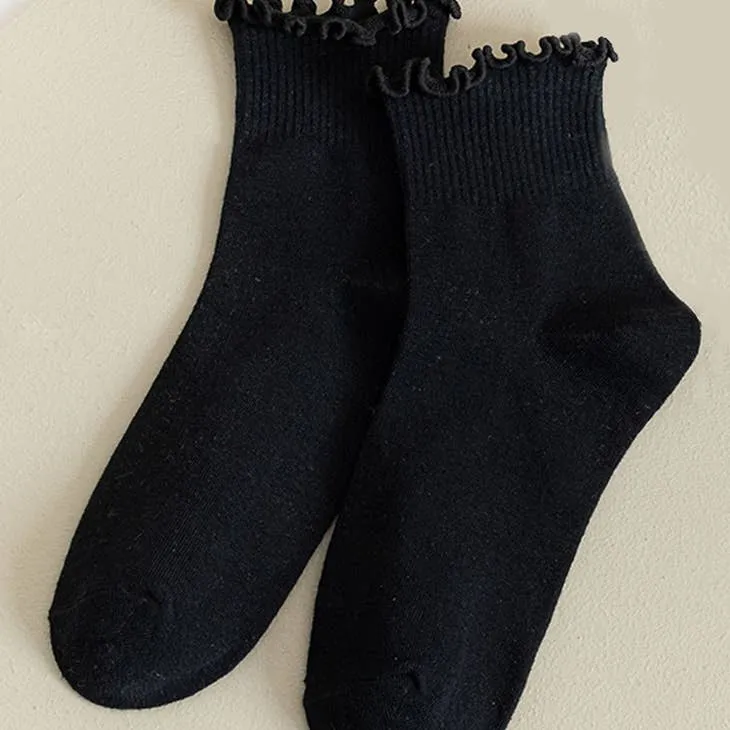 Accity Ruffle Mini Crew Socks