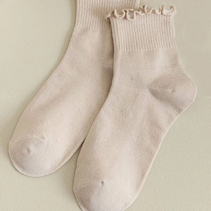 Accity Ruffle Mini Crew Socks