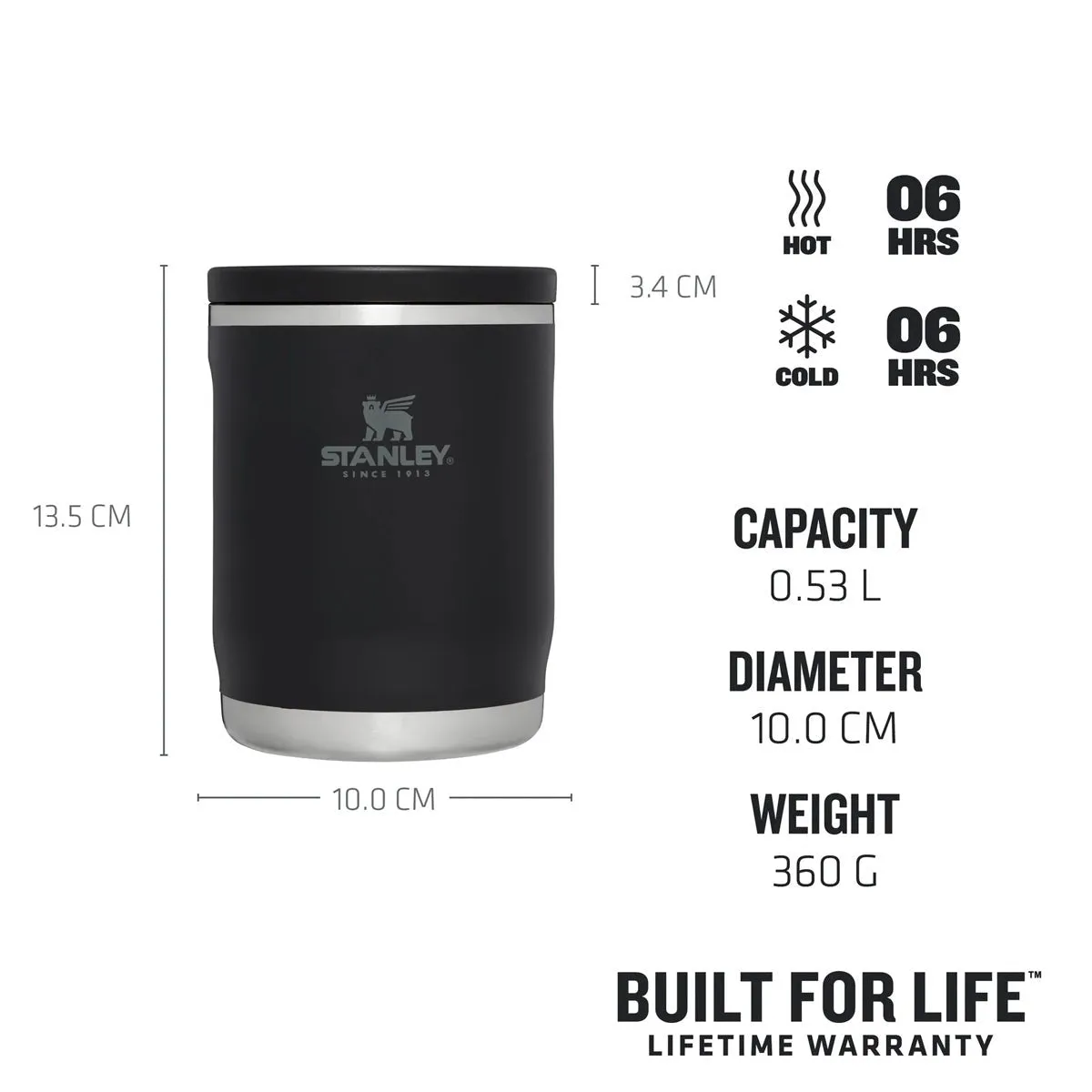 Adventure To-Go Food Jar 0.53L - Black