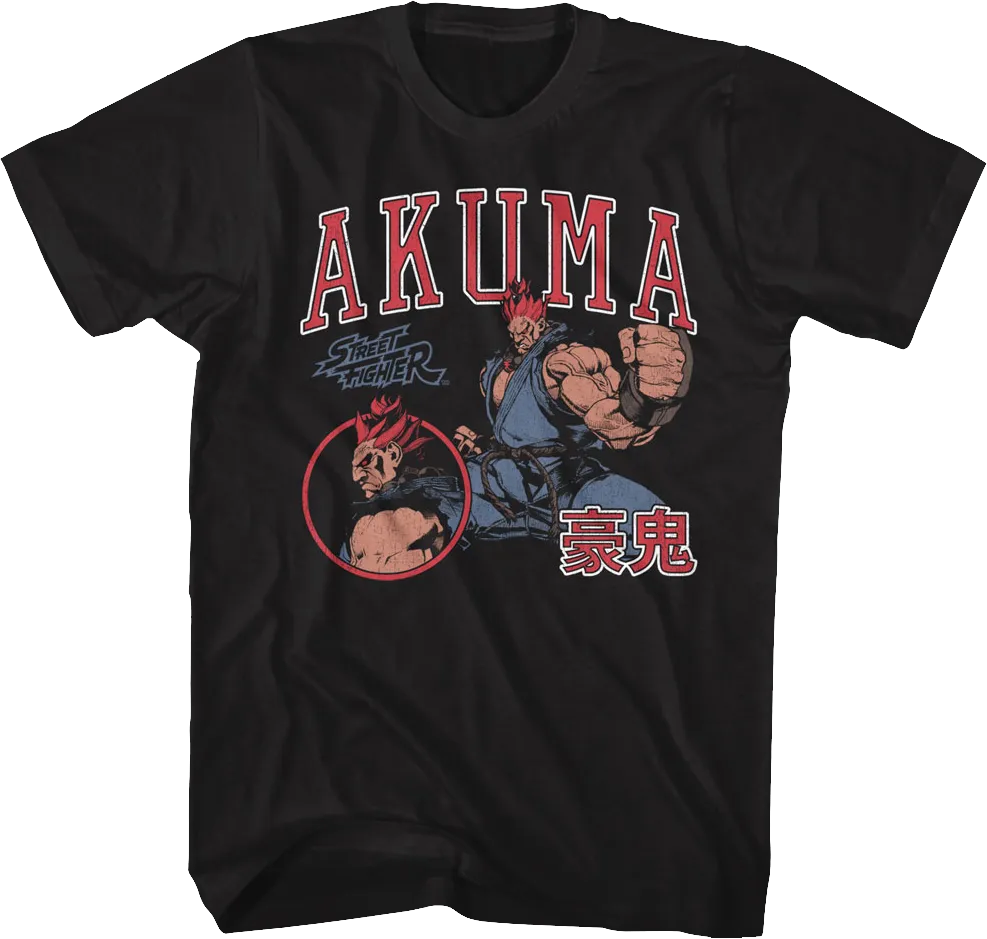Akuma Varsity Collage Street Fighter T-Shirt