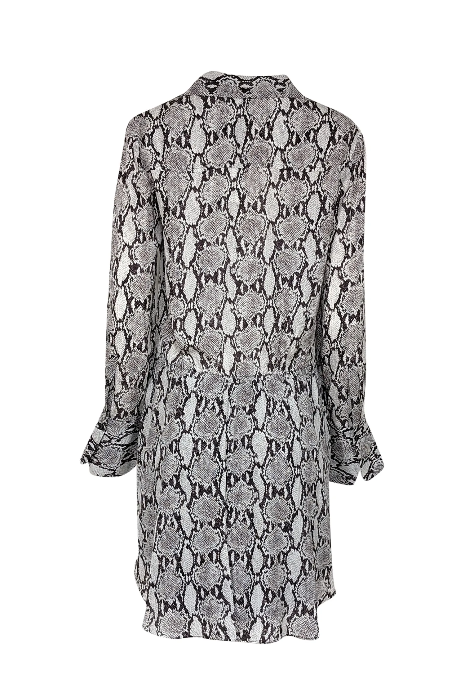 A.L.C. - White & Grey Snakeskin Print Silk Dress Sz 8