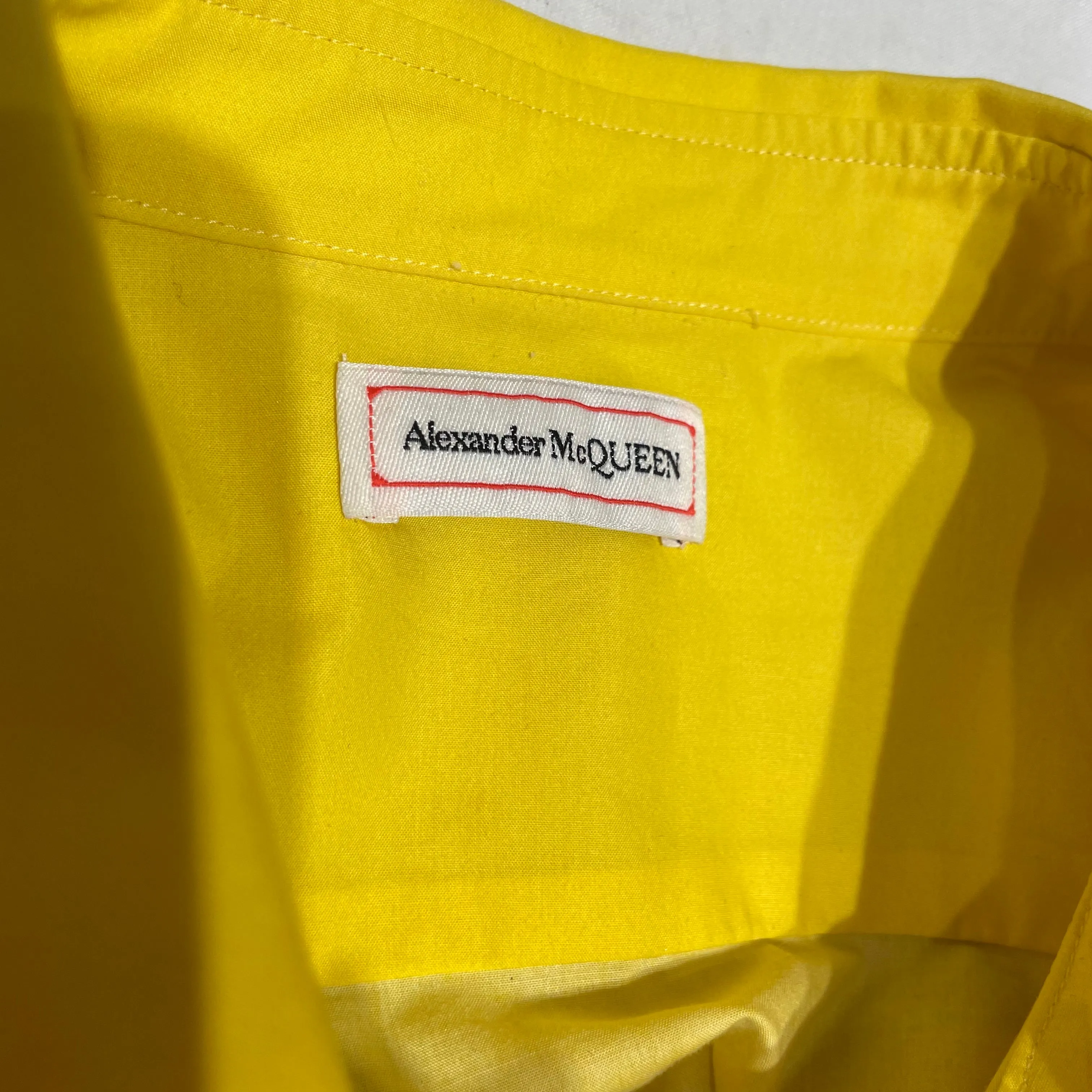 Alexander McQueen/LS Shirt/L/Cotton/YEL/Graphic/