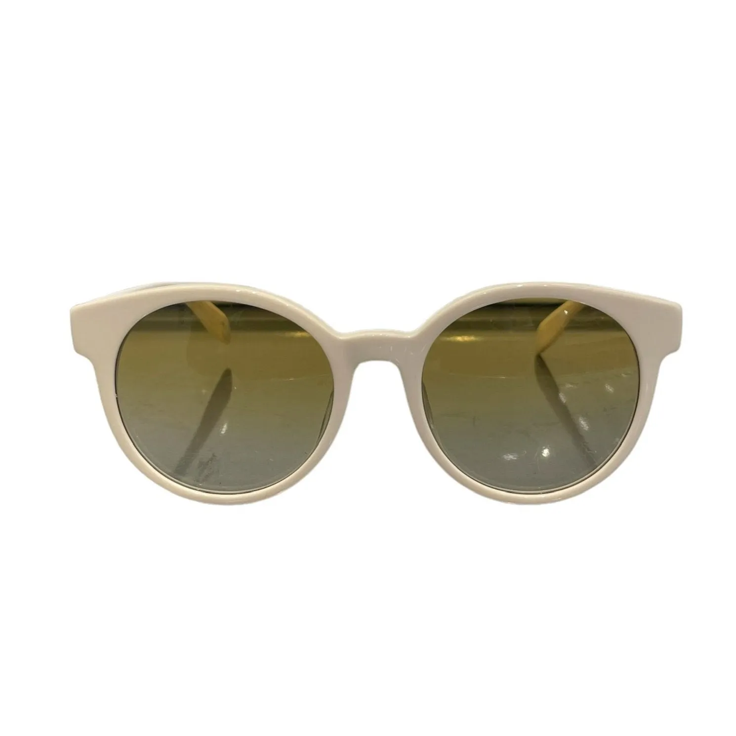 Alexander McQueen/Sunglasses/Graphic/Celluloid/WHT/Yellow tint AM0349SA