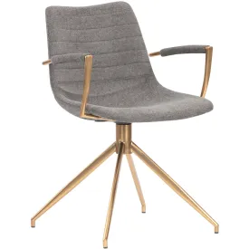 Andres Swivel Dining Chair, Belfast Koala Grey