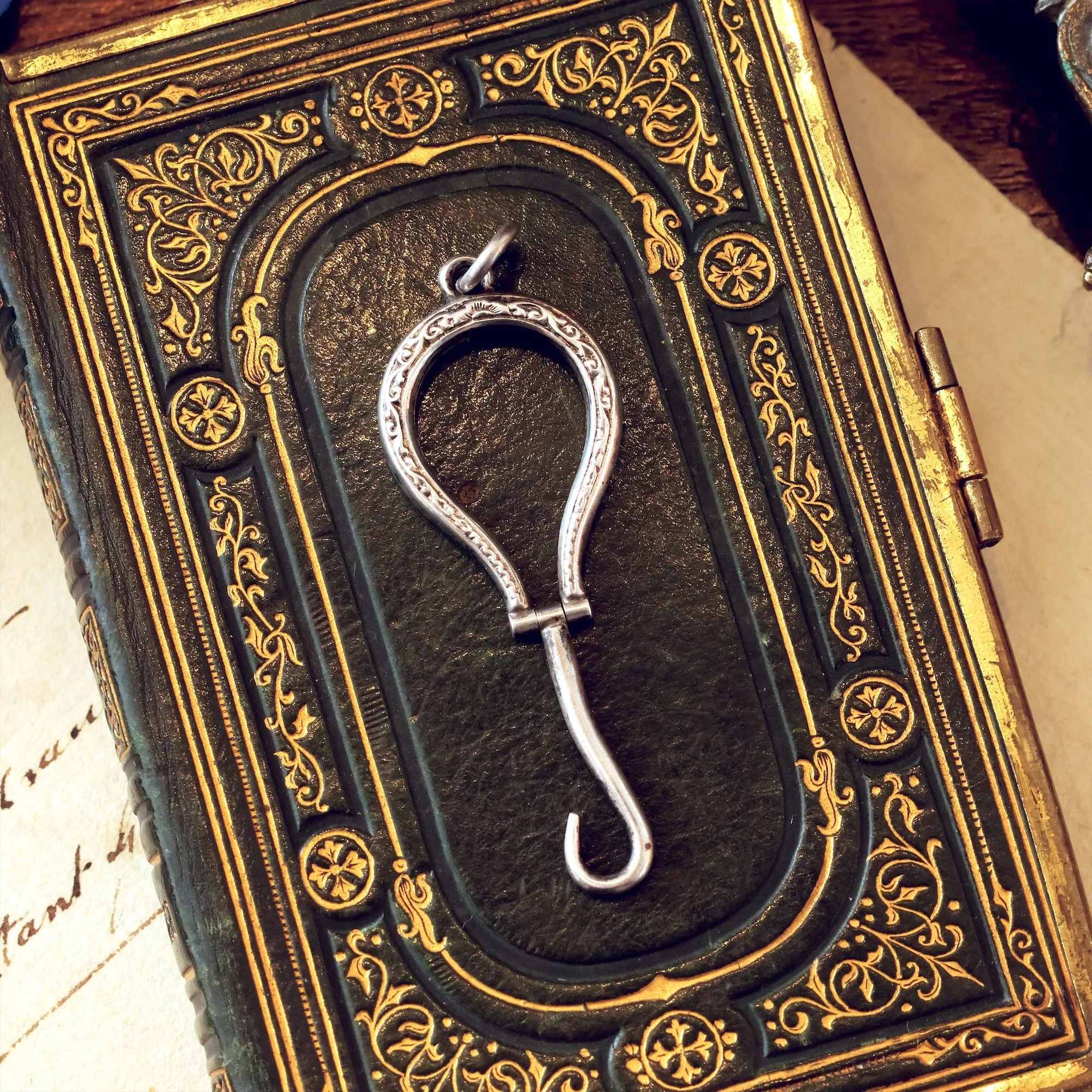 Antique Date 1899 Silver Button Hook