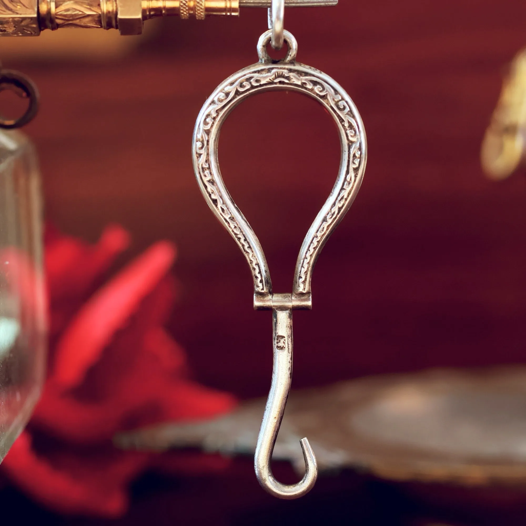 Antique Date 1899 Silver Button Hook