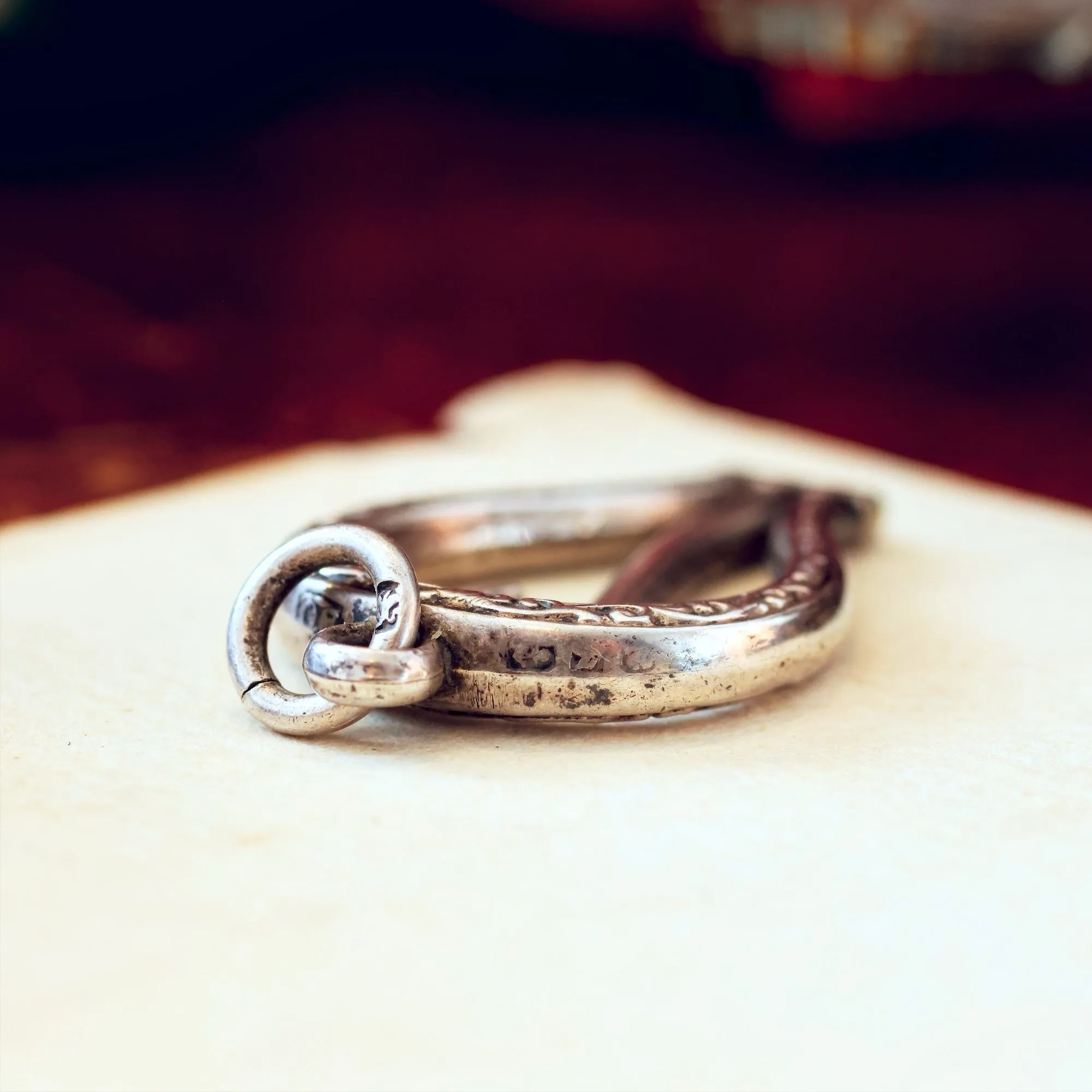 Antique Date 1899 Silver Button Hook