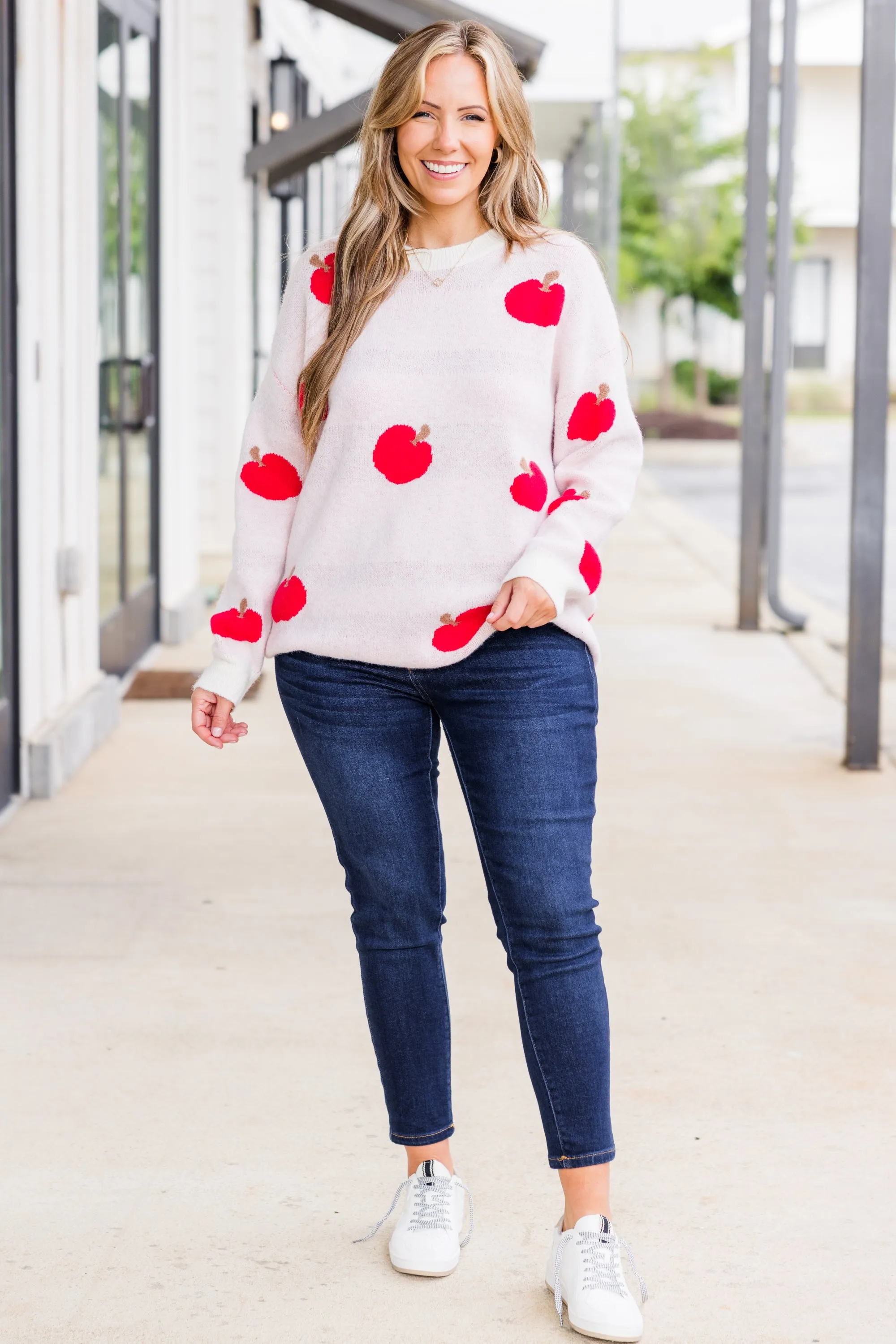 Apple Harvest Sweater, Pink