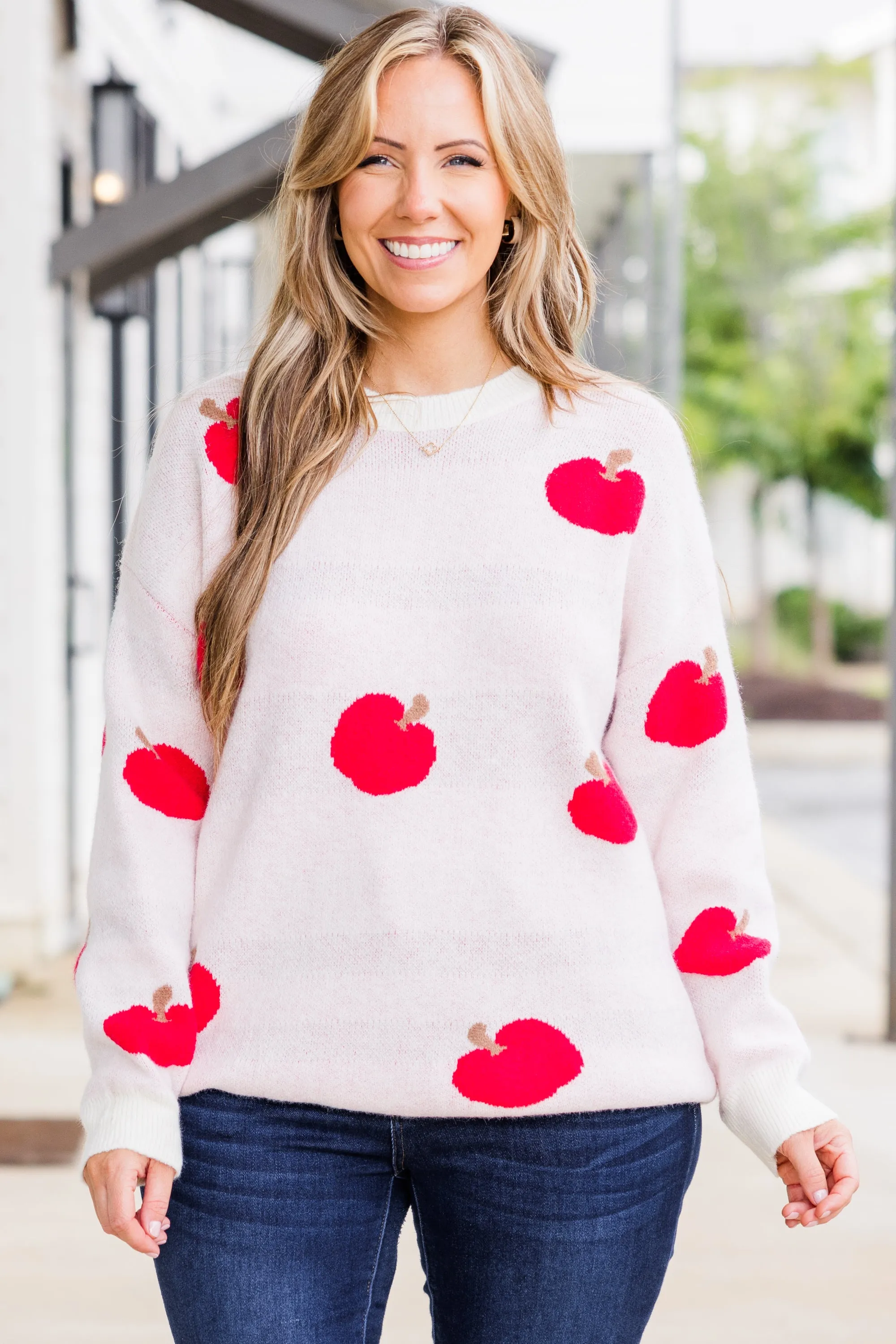 Apple Harvest Sweater, Pink