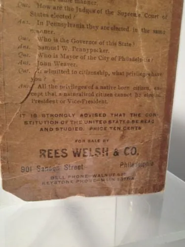 Application for Citizenship 1905 Advertisement Brochure Ellis Island- RARE!