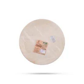 Areca Leaf Plate Set - 12 Inches | 10 Pcs/ Round Shape Areca Palm Plates/ Disposable Plate for Temple