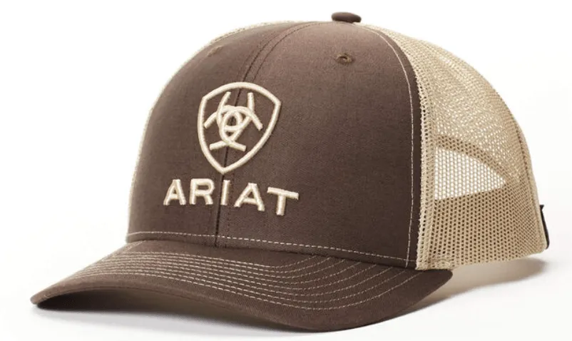 Ariat Men's Shield Logo Embroidered Brown Western Cap A300003102
