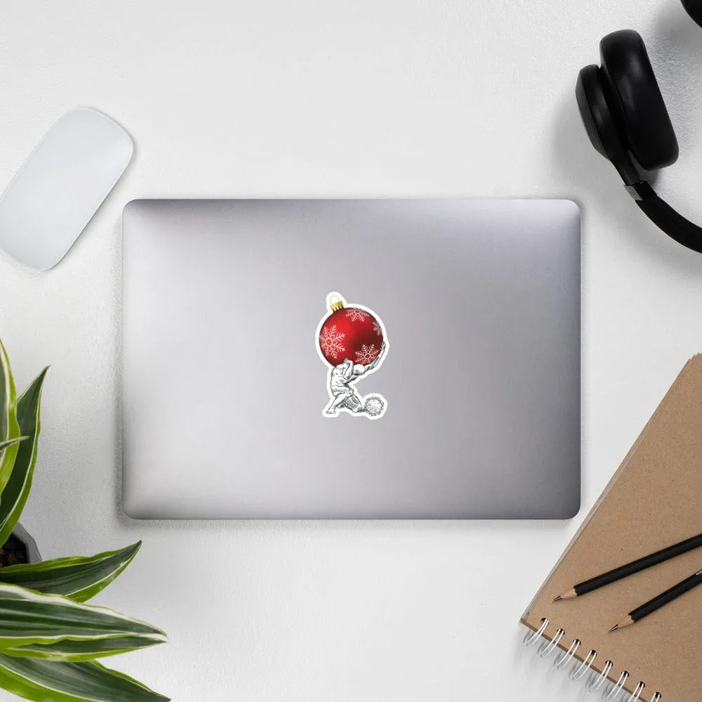 Atlas holding Christmas - Sticker