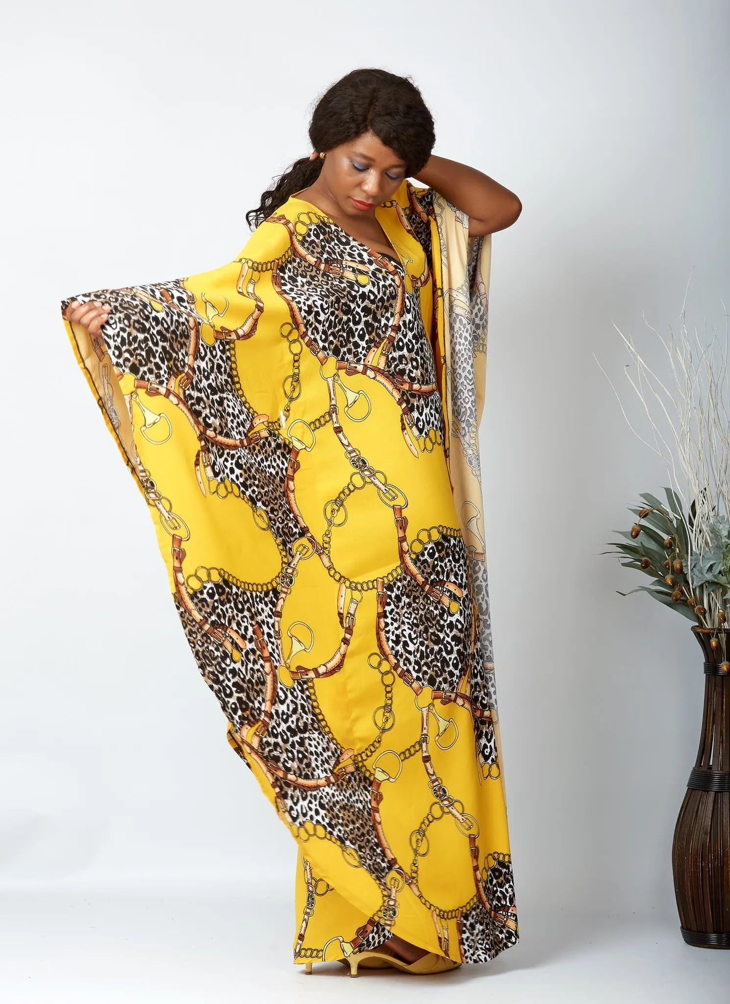 Back in Stock - New in African Inspired Kaftan Boubou Bubu Maxi Dress - Adah