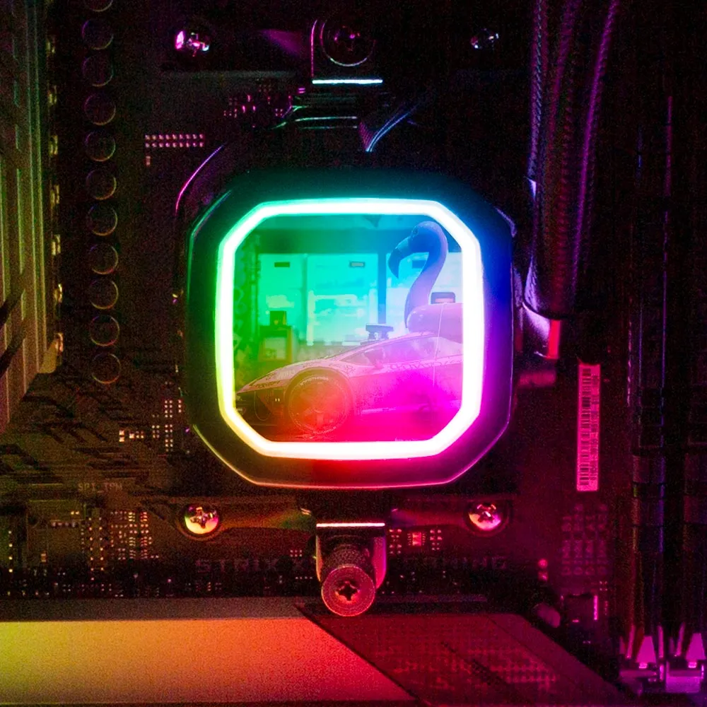 Bad Flamingo 2 AIO Cover for Corsair RGB Hydro Platinum and Pro Series (H100i, H115i, H150i, H100X, XT, X, SE, H60)