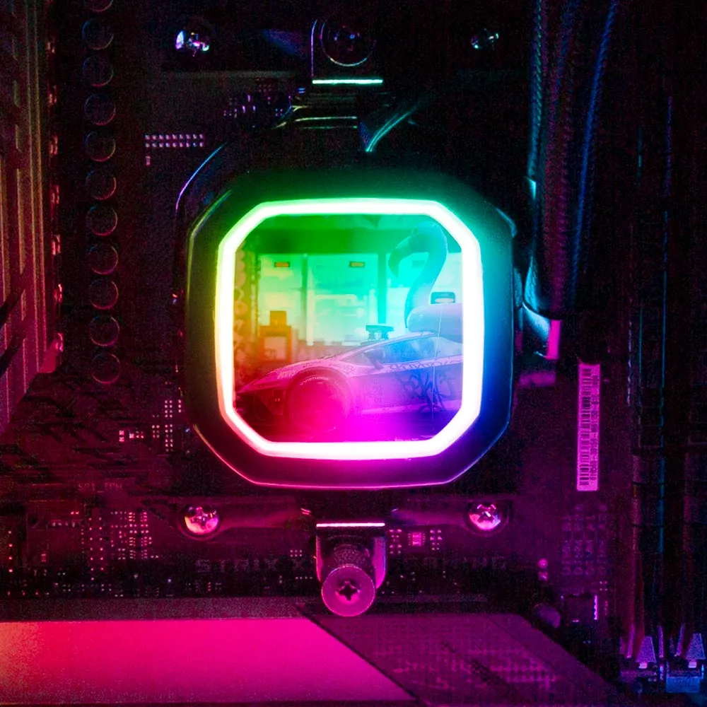 Bad Flamingo 2 AIO Cover for Corsair RGB Hydro Platinum and Pro Series (H100i, H115i, H150i, H100X, XT, X, SE, H60)