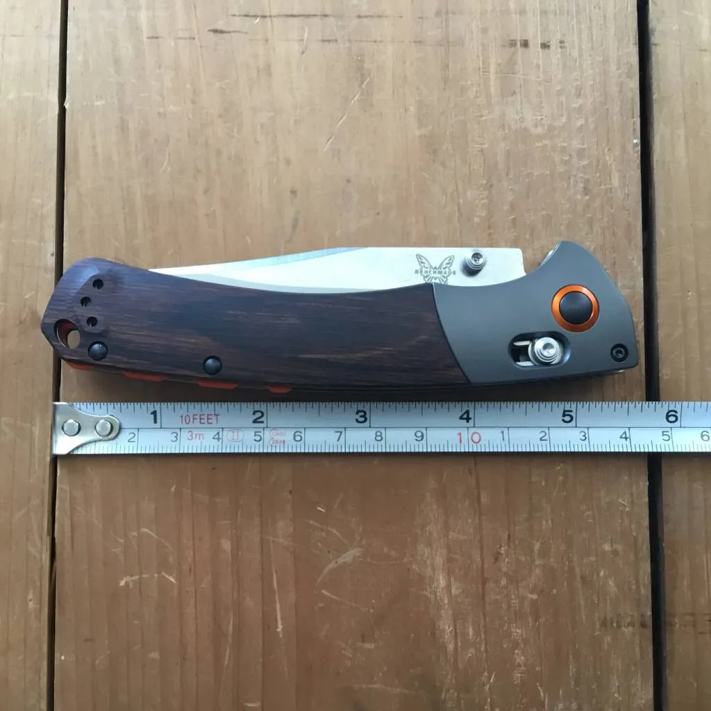 Benchmade 15080-2 Crooked River Clip Point CPM-S30V AXIS Lock Stabilized Wood Handle