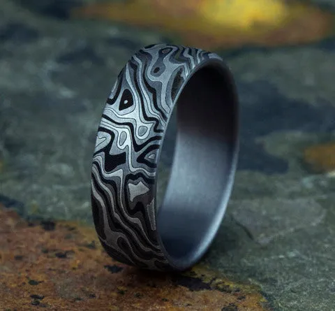 Benchmark Tantalum Mokume Pattern -7.5mm