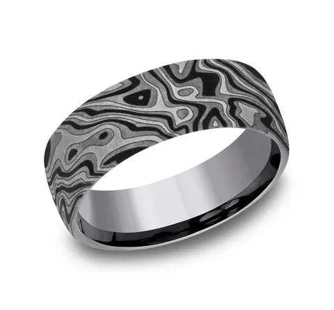 Benchmark Tantalum Mokume Pattern -7.5mm