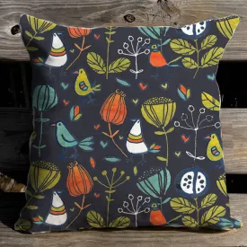 Bird Strutting Outdoor Pillow