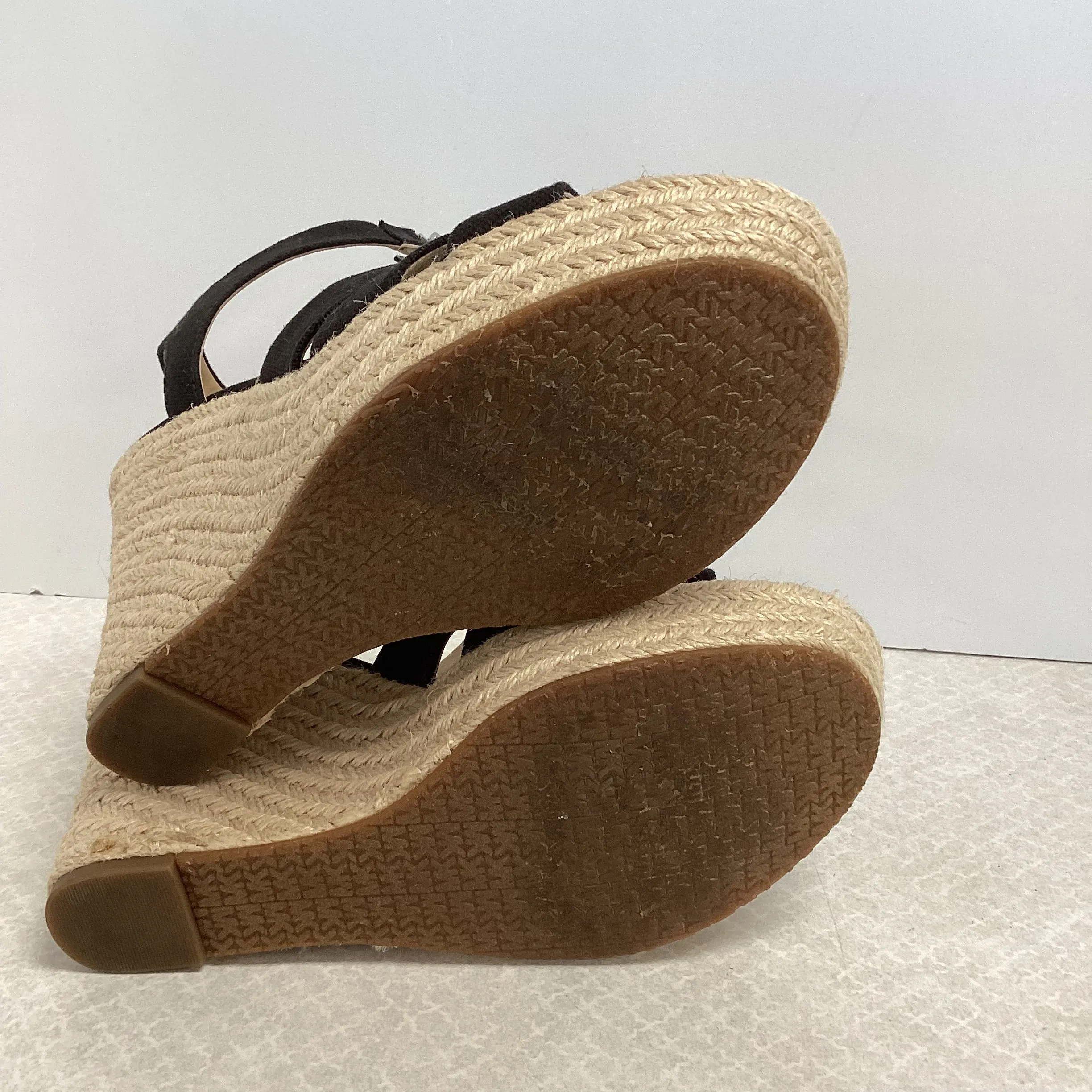 Black Sandals Heels Wedge Michael By Michael Kors, Size 5.5