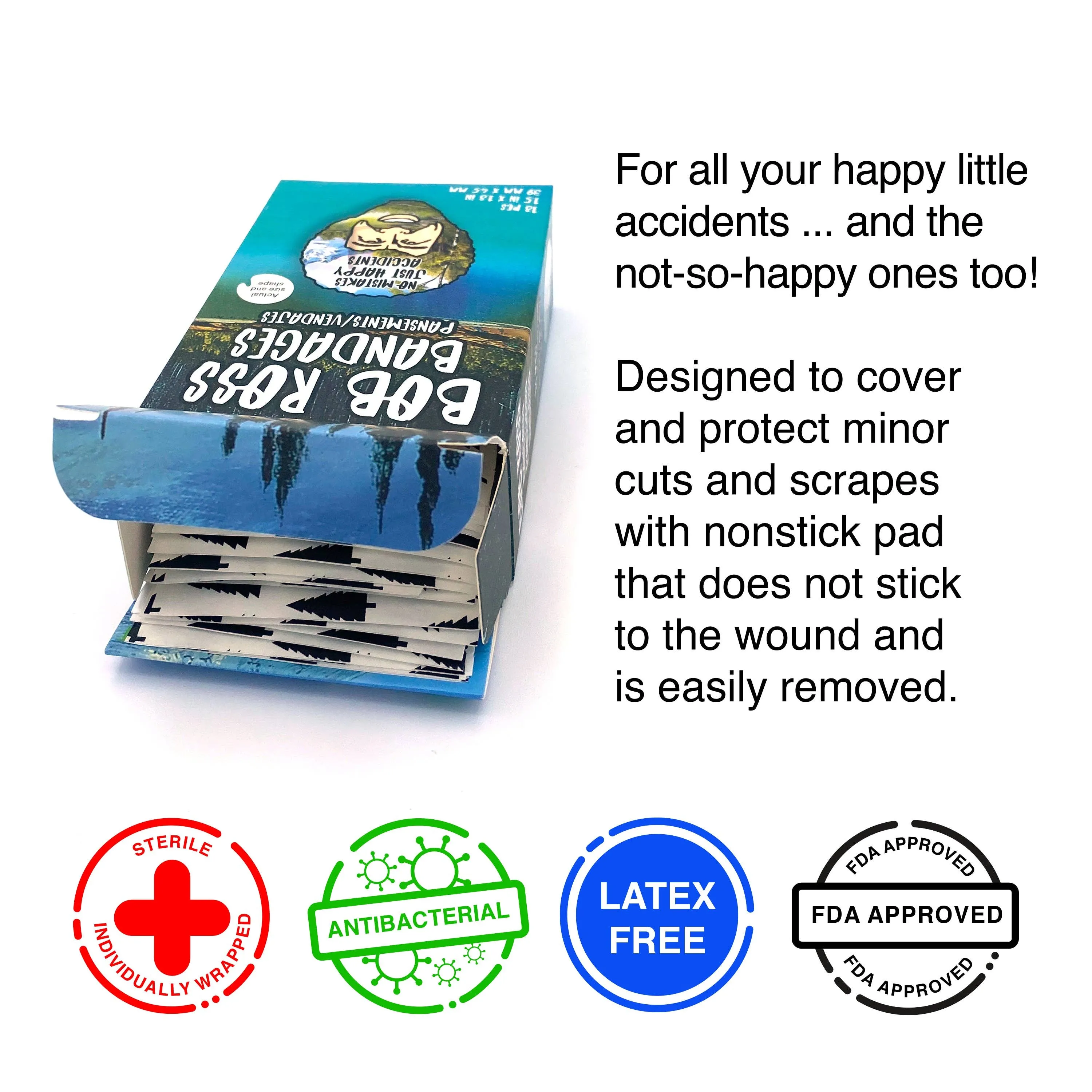 Bob Ross Adhesive Bandages