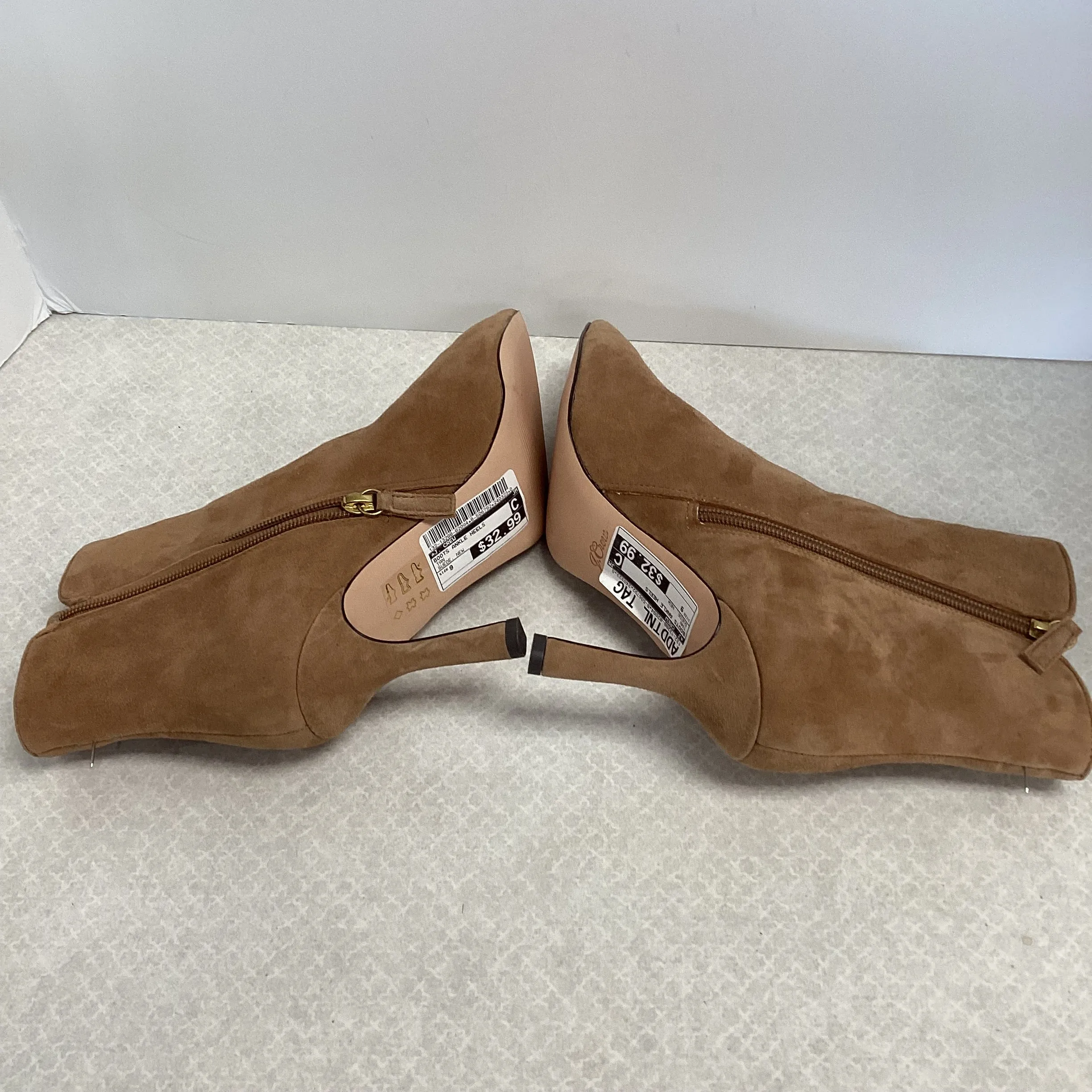 Boots Ankle Heels By J. Crew In Tan, Size: 9