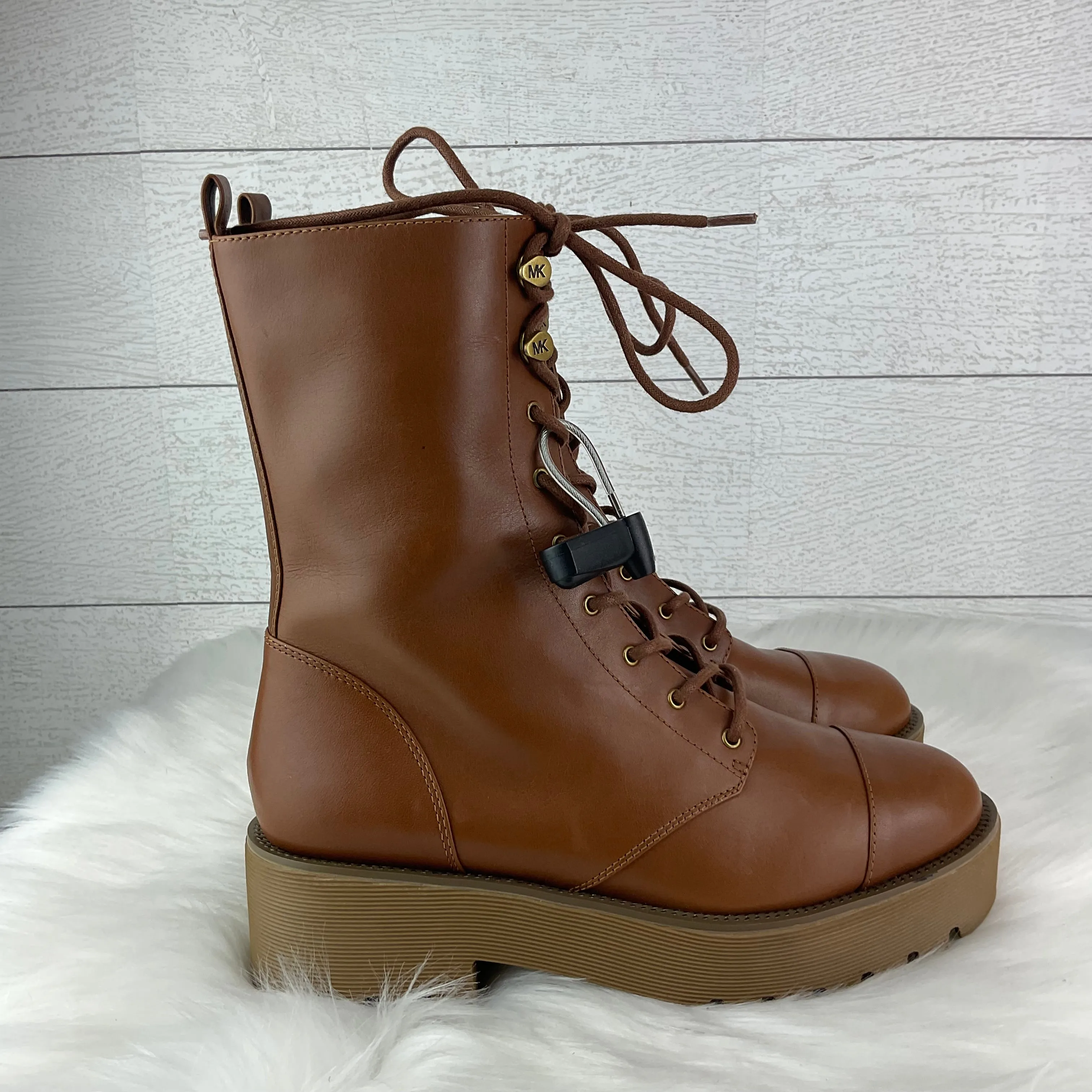 Boots Designer By Michael Kors In Brown, Size: 8