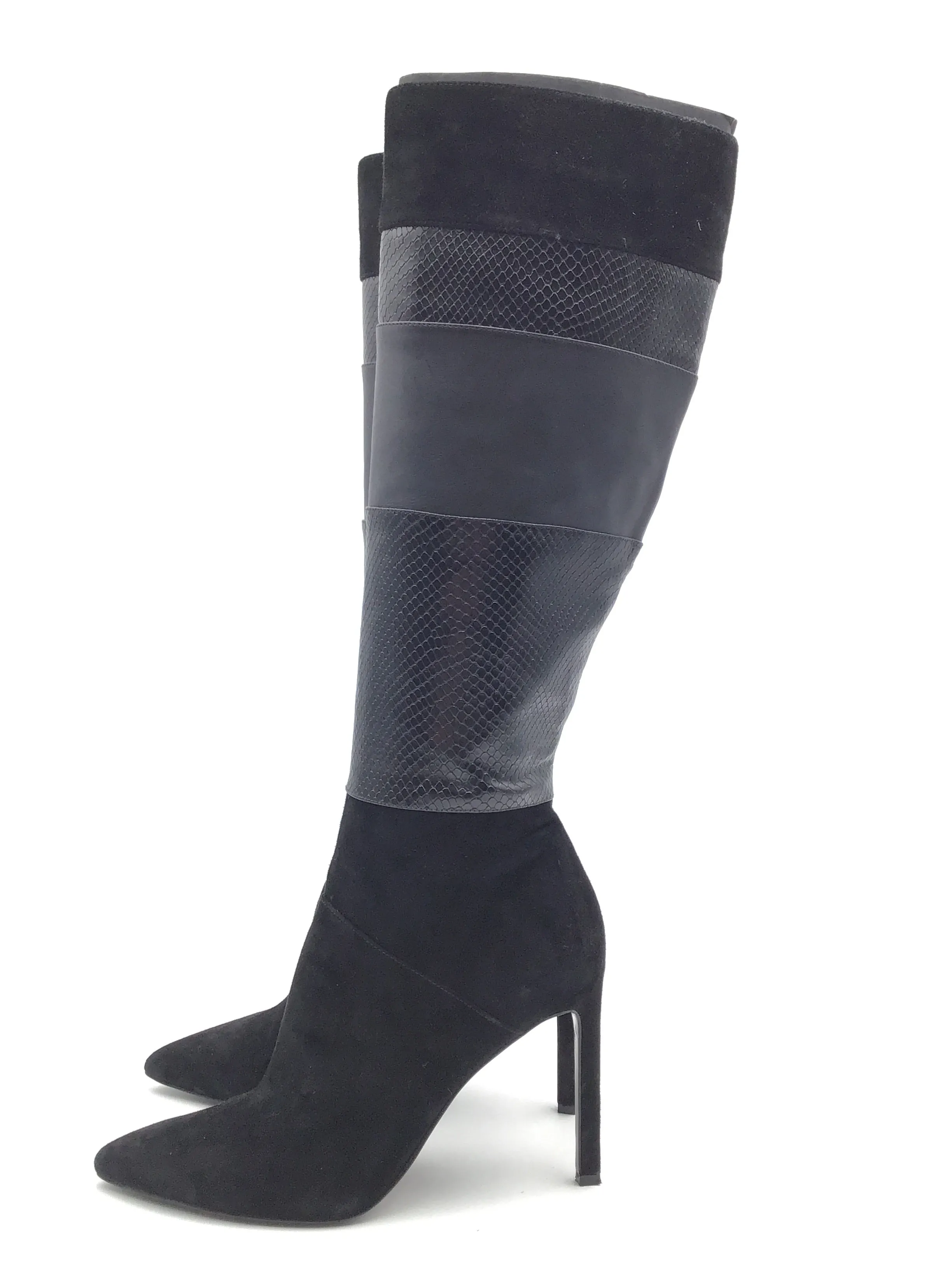 Boots Knee Heels By Nine West In Black, Size: 9.5