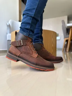 BOTAS STAN EN CUERO CAFE PARA HOMBRE / VRO