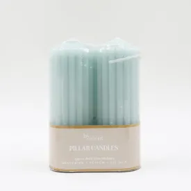 By Scent Grey Pillar Candle Set of 2 7x19cm