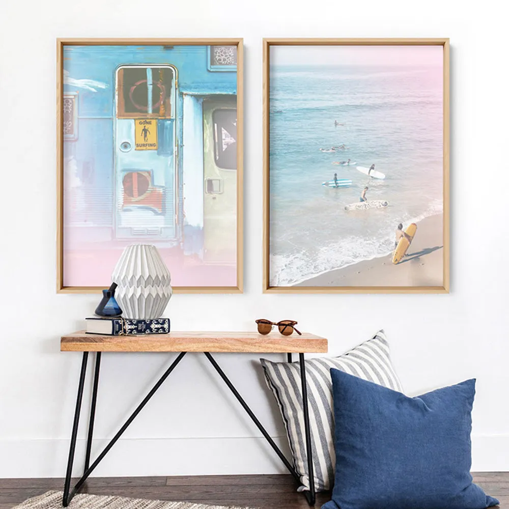 California Pastels / Gone Surfing - Art Print