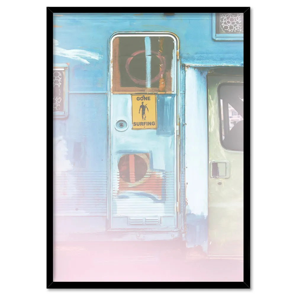 California Pastels / Gone Surfing - Art Print