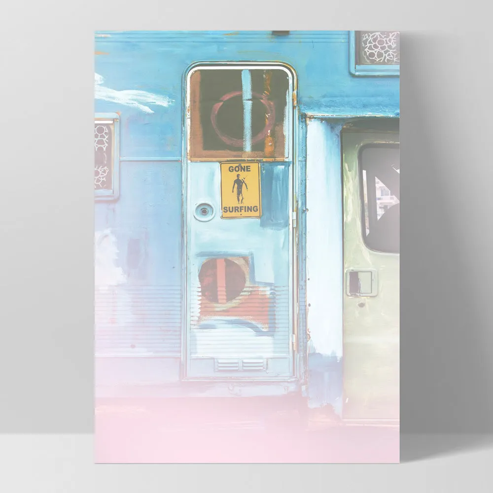 California Pastels / Gone Surfing - Art Print