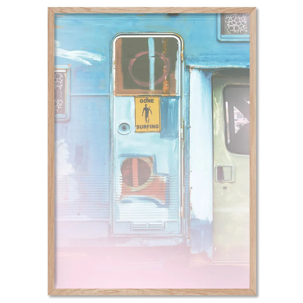 California Pastels / Gone Surfing - Art Print