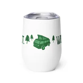 Camp First, Work Later Wine Tumbler