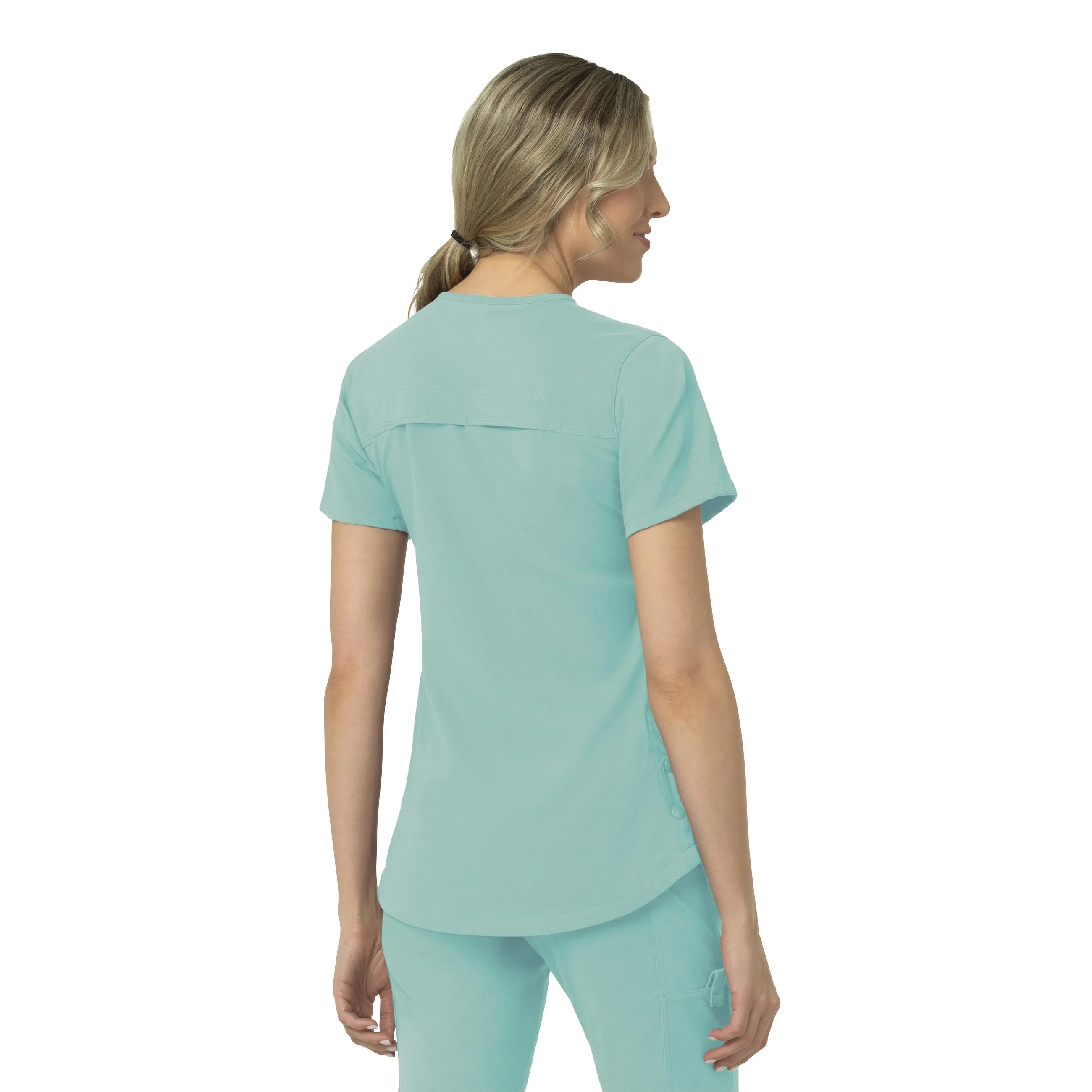 Carhartt Rugged Flex Peak Women's 4-Pocket V-Neck Scrub Top - Aqua Sea