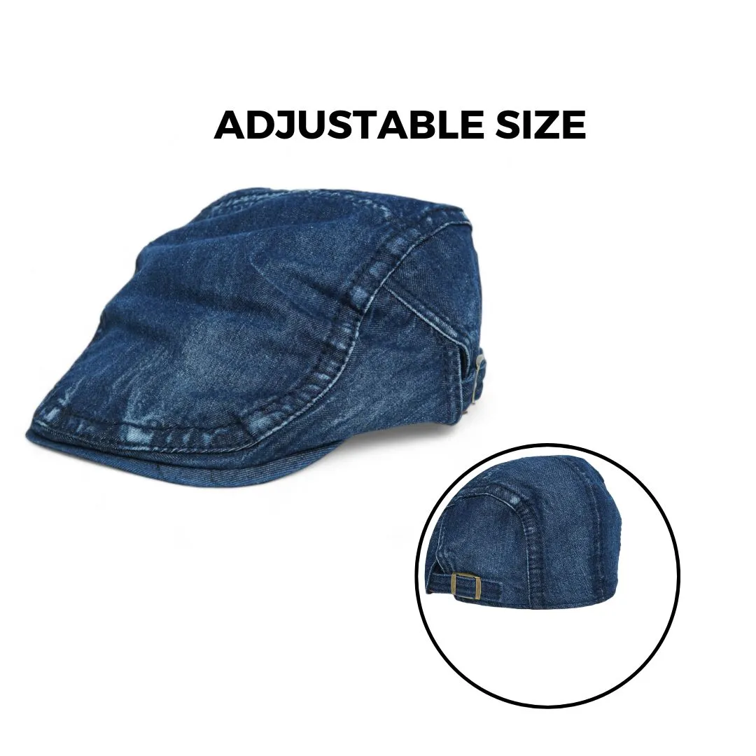 Chokore Denim Flat Ivy Cap (Navy Blue)