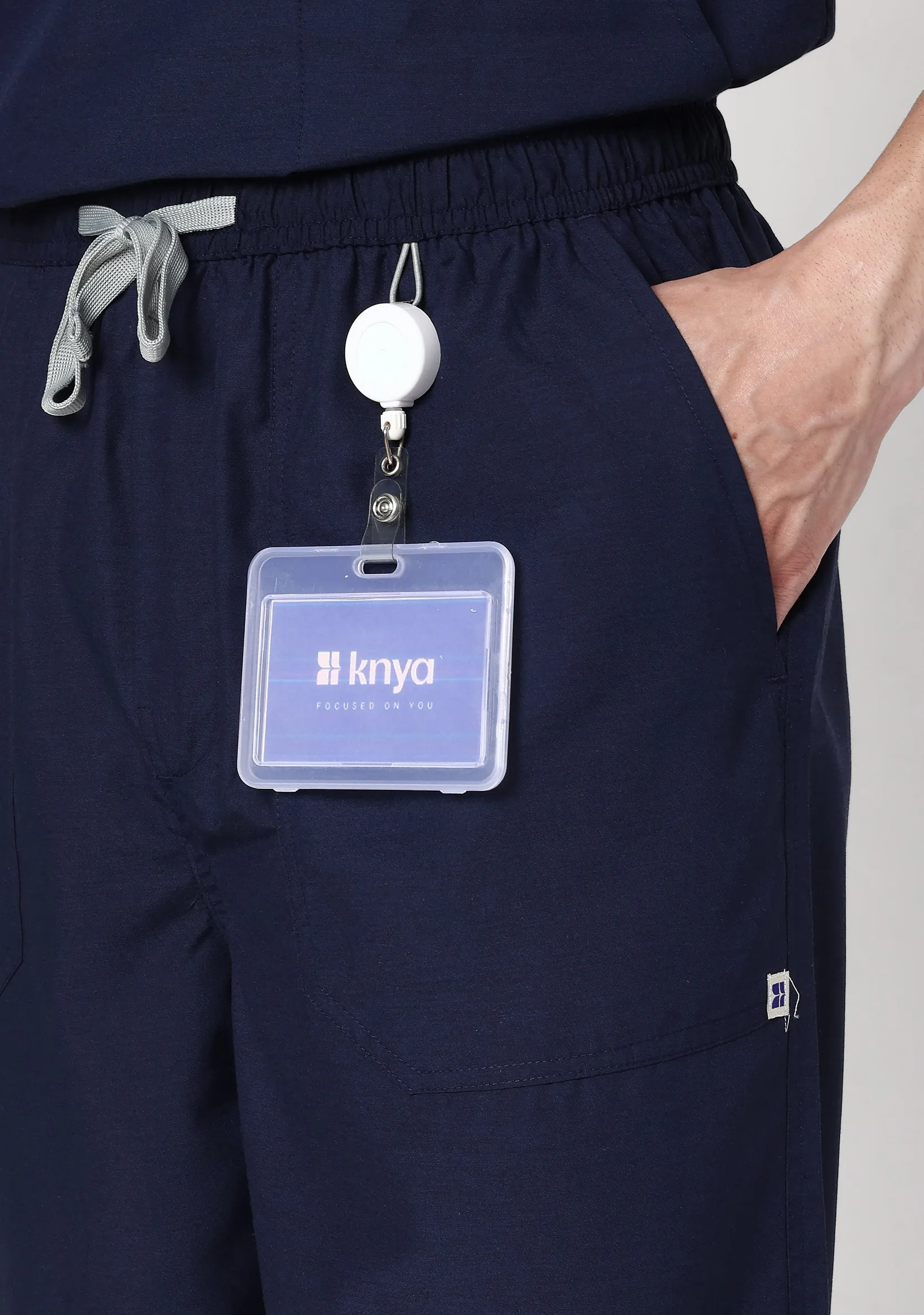 Classic Men's V-neck (Navy) Scrub - Bundle Set