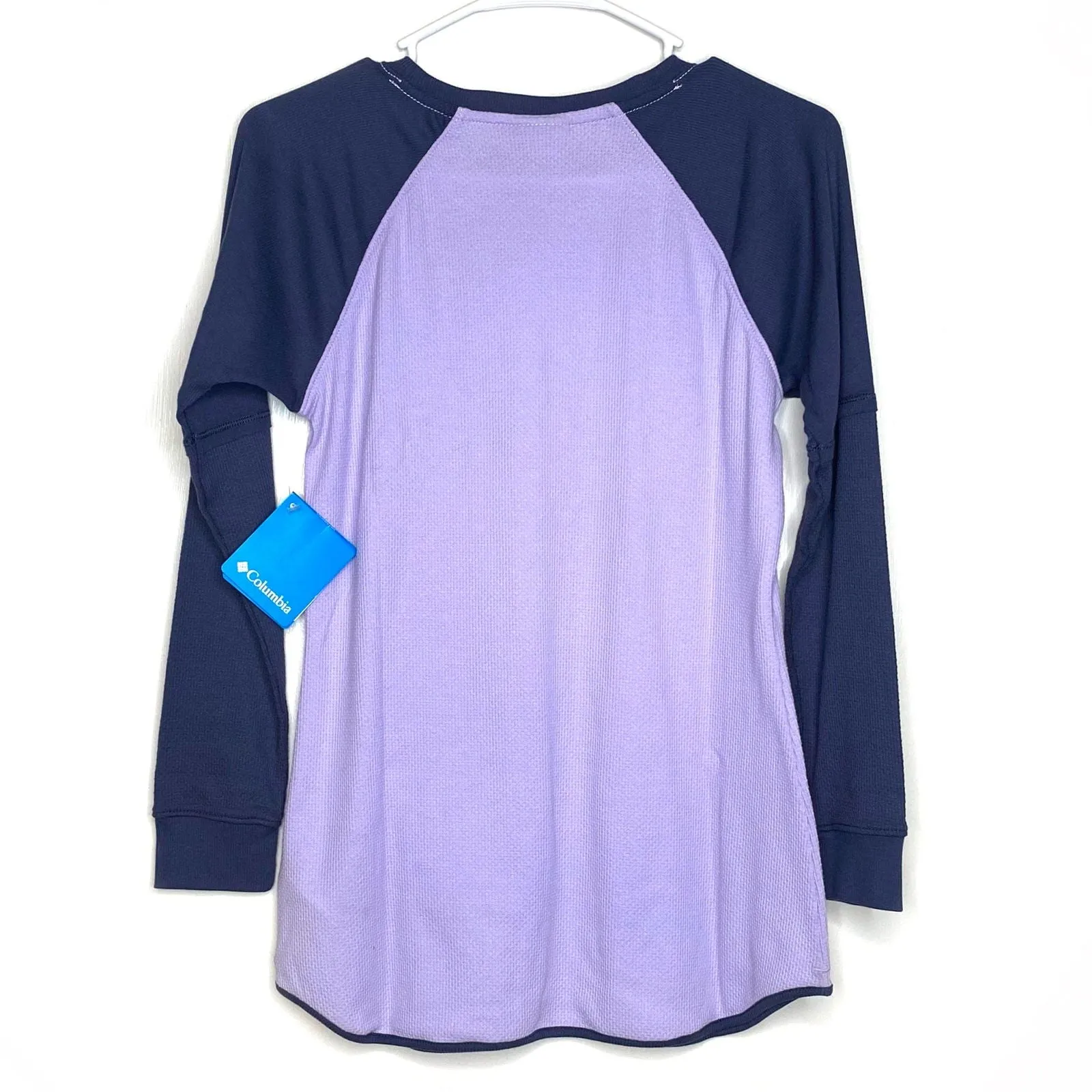 Columbia Girls Size L Trulli Trails Waffle Tunic Purple/Purple Top L/s NWT