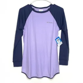 Columbia Girls Size L Trulli Trails Waffle Tunic Purple/Purple Top L/s NWT