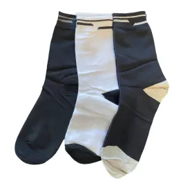 Cotton Blend Socks NEW Lot of 3 One Size