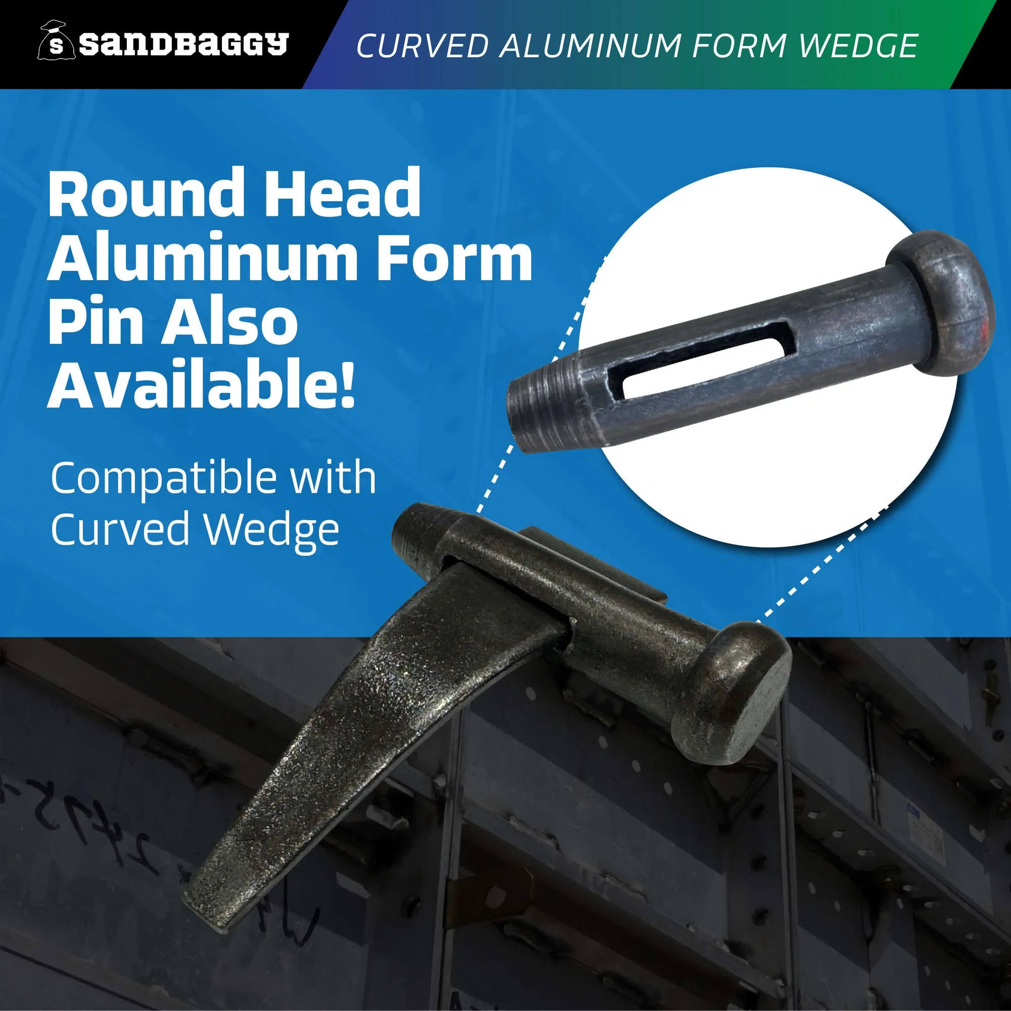 Curved Aluminum Form Wedge for Concrete Forms