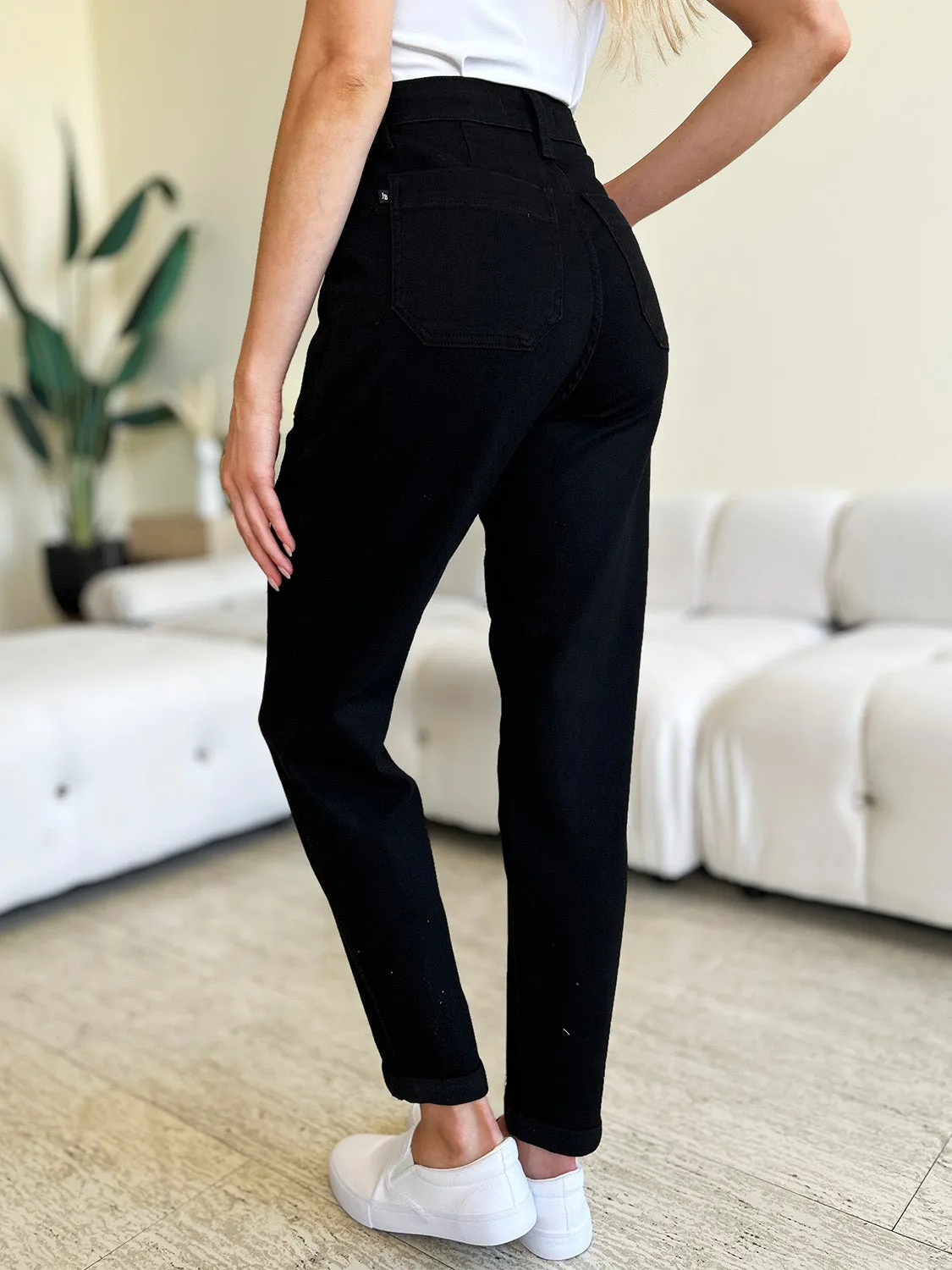 **DOORBUSTER** Judy Blue Jogger High Waist Double Roll Cuff Jeans