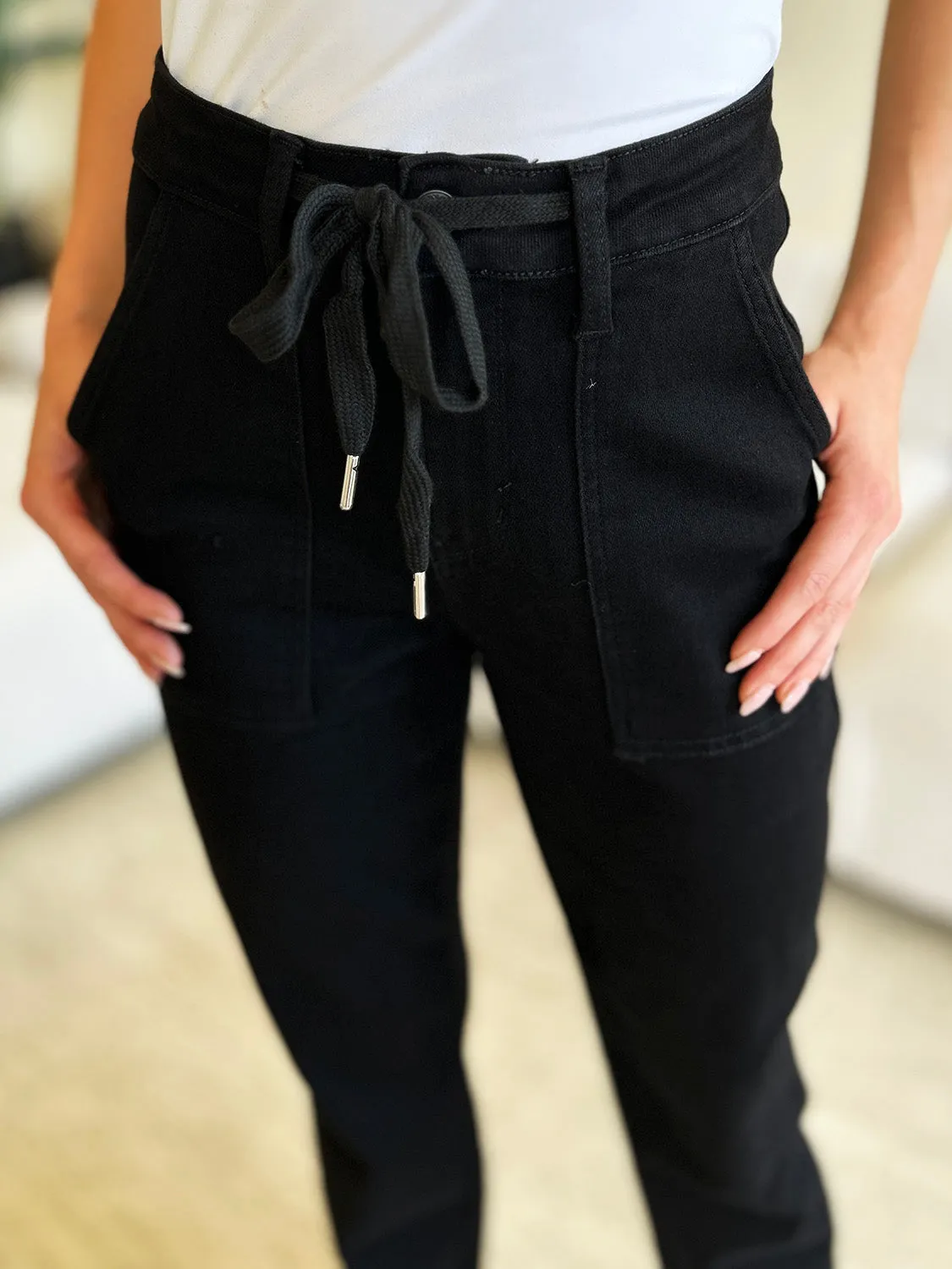 **DOORBUSTER** Judy Blue Jogger High Waist Double Roll Cuff Jeans